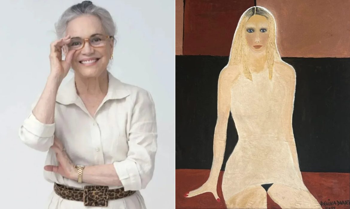Regina Duarte anuncia carreira como artista plástica e vende pinturas por até R$ 25 mil