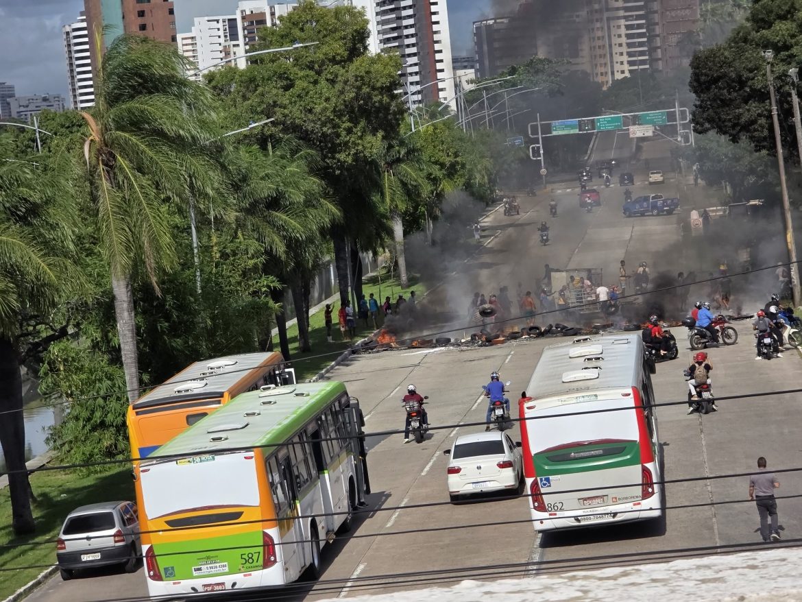 Barricadas com fogo: carroceiros de Recife e Olinda paralisam ruas em ato contra lei que proíbe tração animal